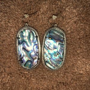 Kendra Scott Danielle Silver Earrings Abalon Shell
